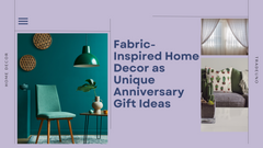 Fabric-Inspired Home Decor as Unique Anniversary Gift Ideas