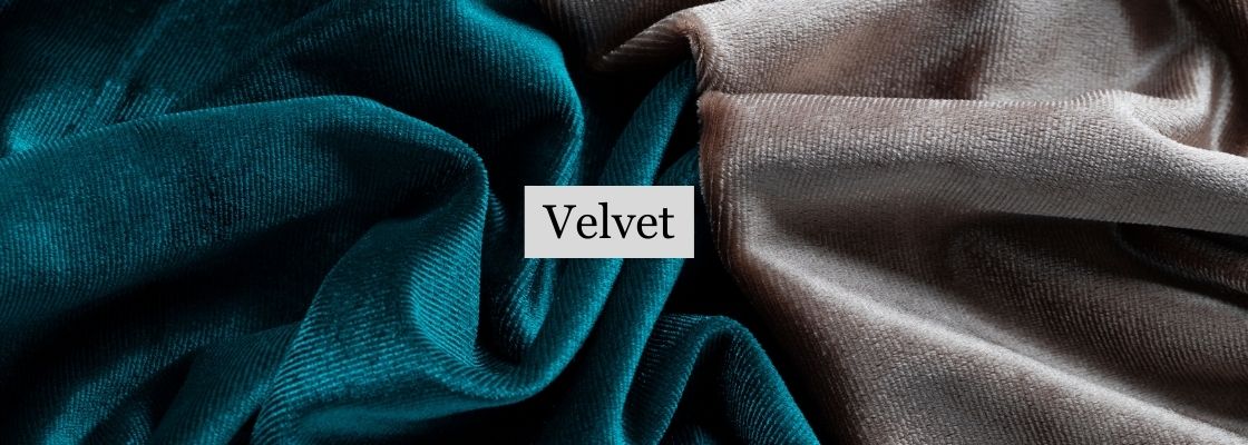 Grey Cotton Solid Velvet Fabric