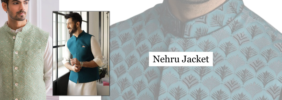 Royal blue asymmetrical nehru jacket by Armen | The Secret Label