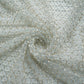 Sky Blue Beads Embroidery Net Fabric