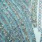 Mint Green Pearl Heavy Sequins Embroidery Net Fabric