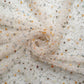 Pastel Salmon Pink Heavy Pearl Sequins Embroidery Net Fabric