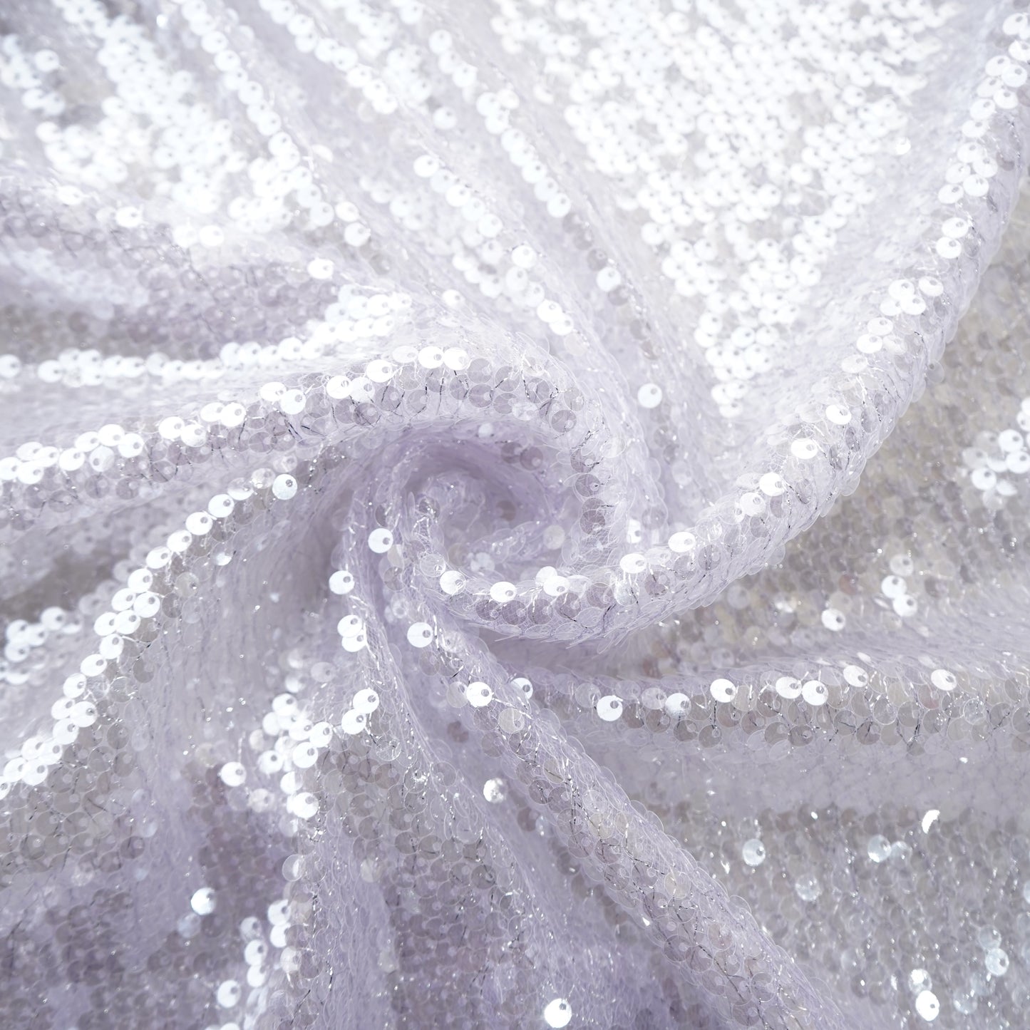 Lilac Purple imported Lurex Sequins  Net Fabric