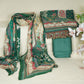 Green Multicolor Digital Print Fancy Embroidery Pure Muslin Suit Set With Dupatta