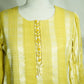 Yellow Sequins Tread Embroidery Co-Ord Set (Organza Linen)