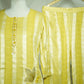 Yellow Sequins Tread Embroidery Co-Ord Set (Organza Linen)