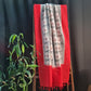 Premium Off White and Red IKKAT Prints Dupatta Cotton Fabric