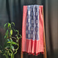 Premium  Blue and Red Mercerized IKKAT Prints Dupatta Cotton Fabric