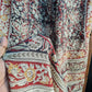 Premium Black and Red Kalamkari Prints Dupatta Silk Fabric