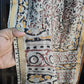 Premium White and Black Kalamkari Prints Dupatta Silk Fabric