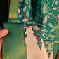 Premium Dark Green Kalmkari Prints Pen Kalamkari Dupatta Fabric