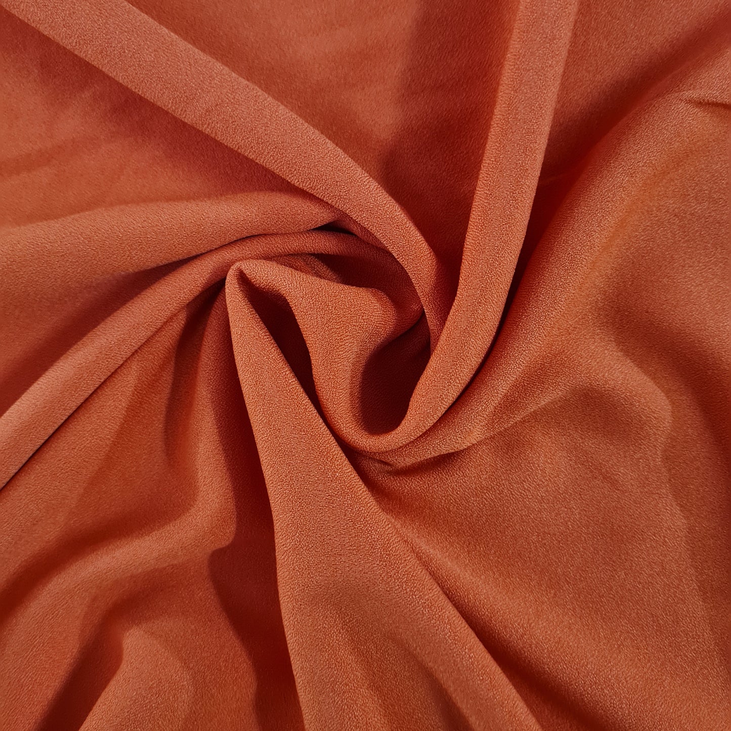 Orange Solid Moss Crepe Fabric 17880