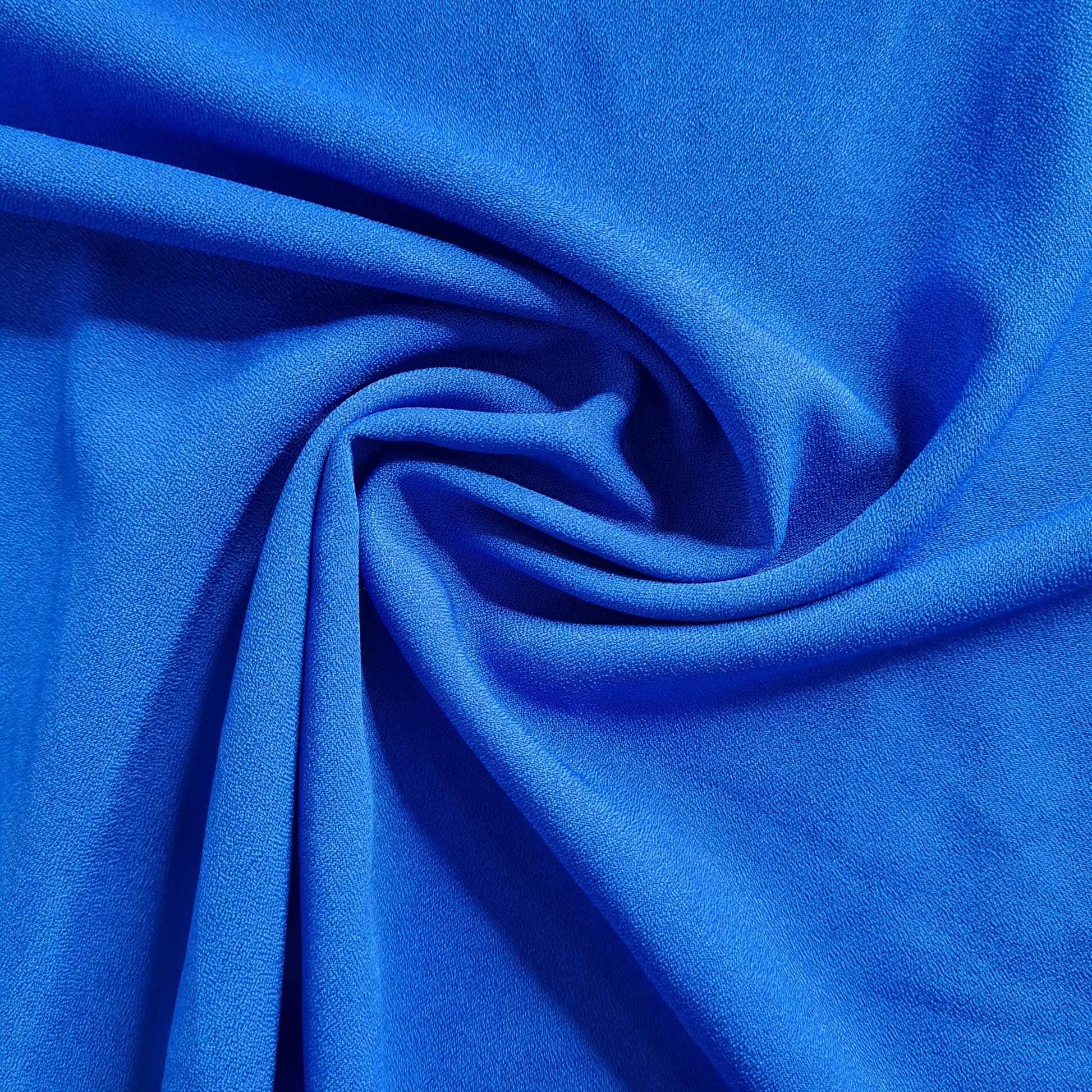 Royal Blue Solid Moss Crepe Fabric 17882