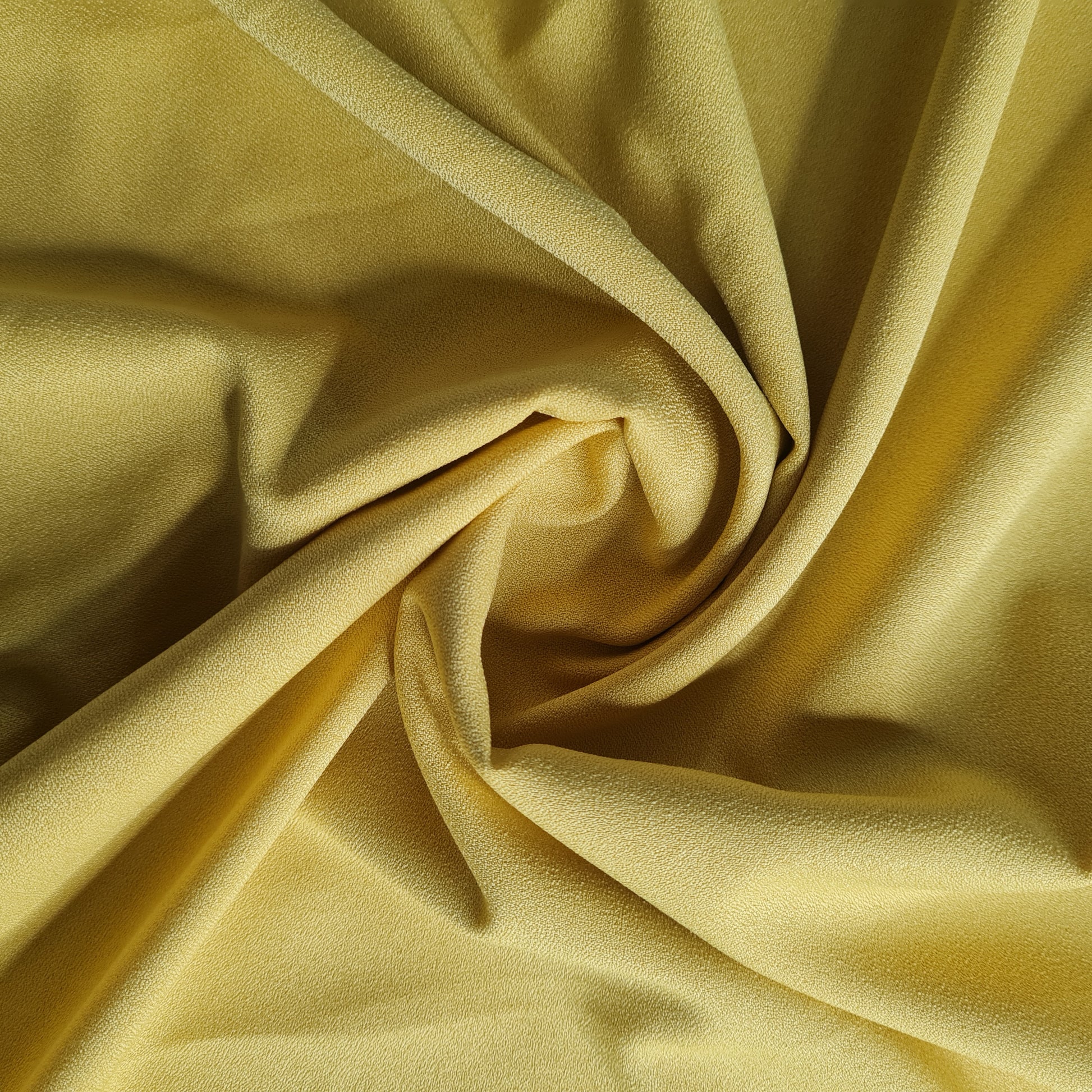 Yellow Solid Moss Crepe Fabric 17886