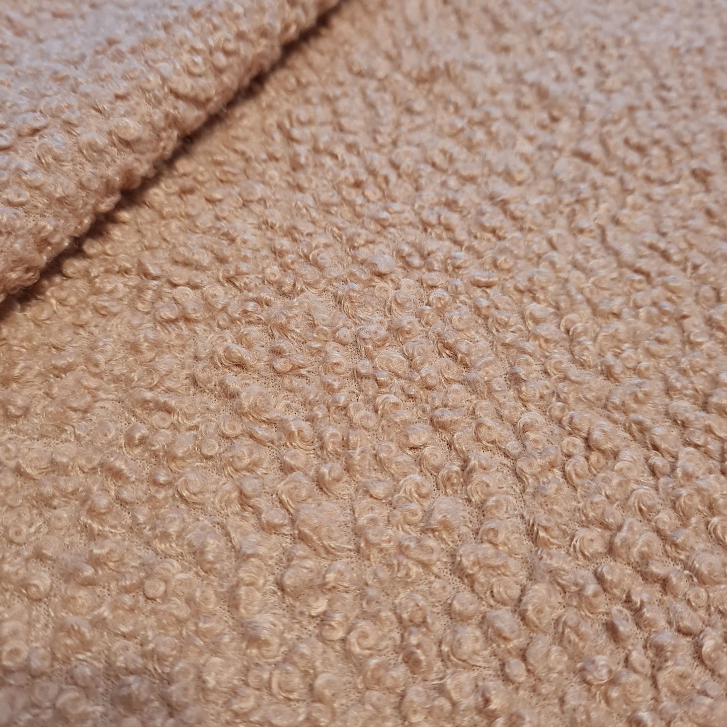 Peach Solid Boucle Fabric 17902