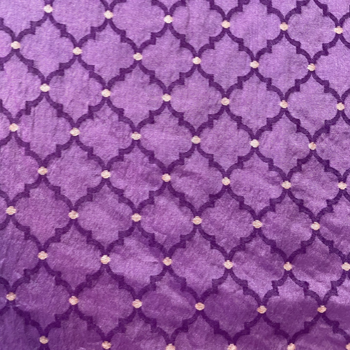 Purple Zari Traditional Jacquard Cotton Silk Patola Dyeable 18068