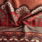 Orange Ajrakh Print Mashru Silk Fabric 18284