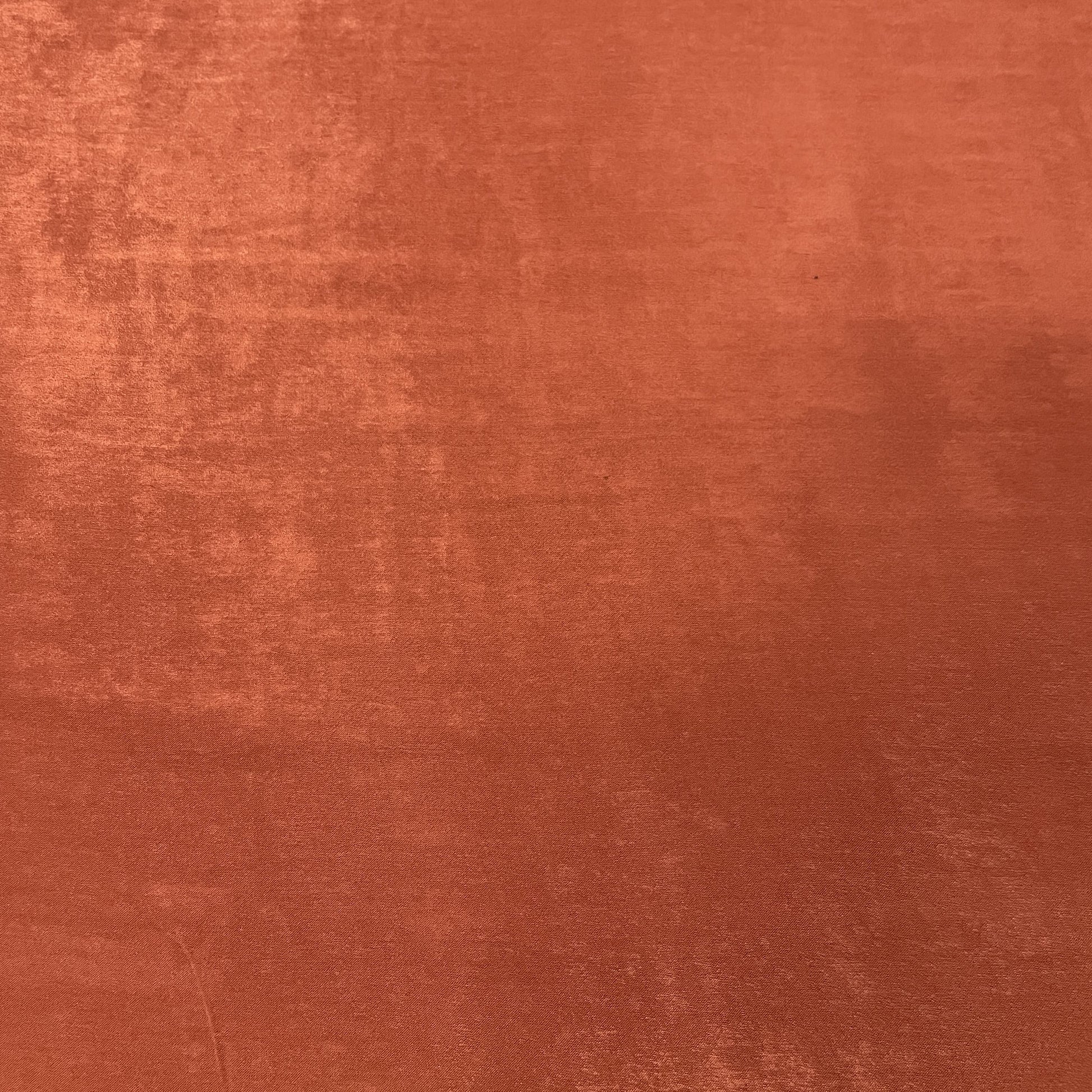 Brick Red Solid Chanderi Velvet Fabric 18426