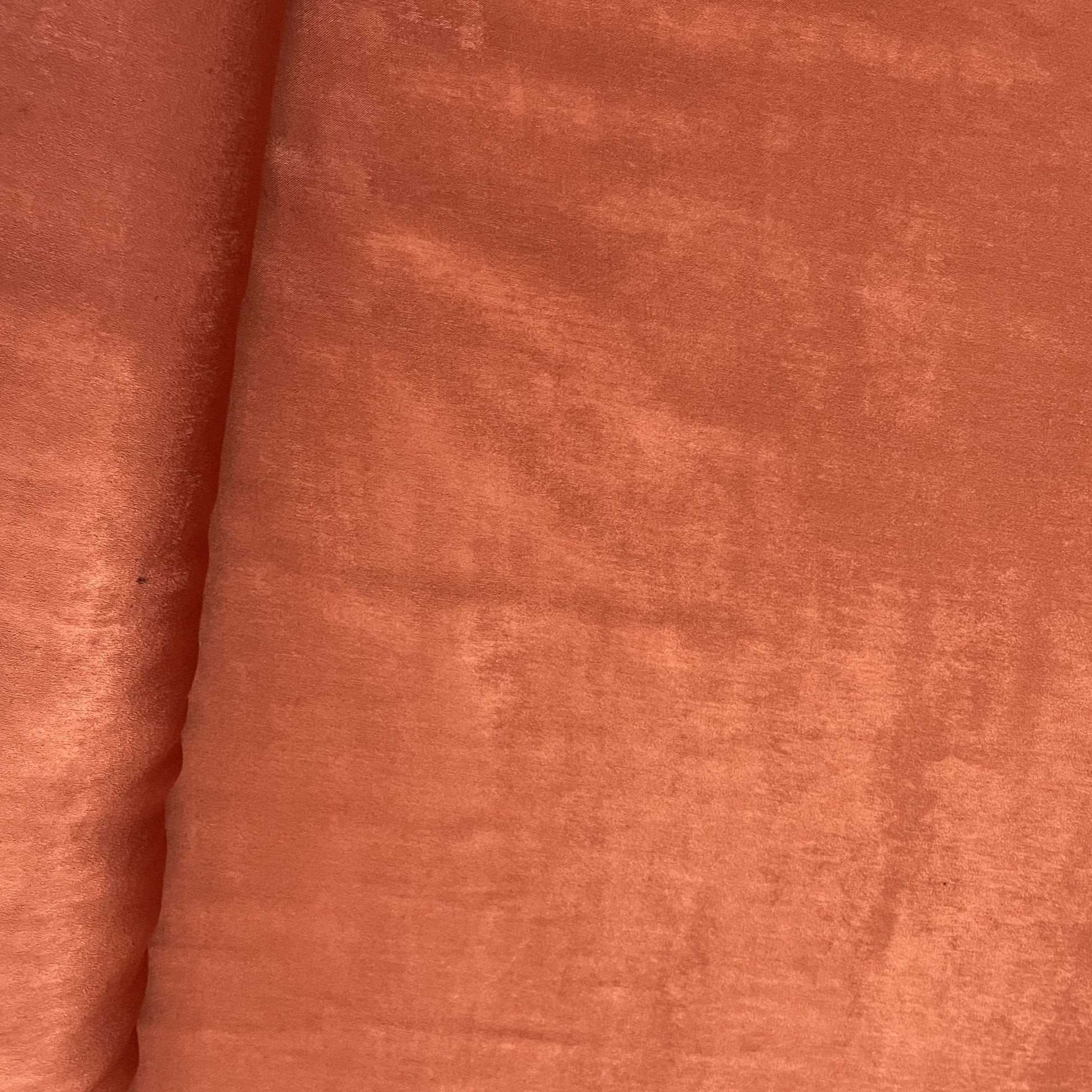 Brick Red Solid Chanderi Velvet Fabric 18426