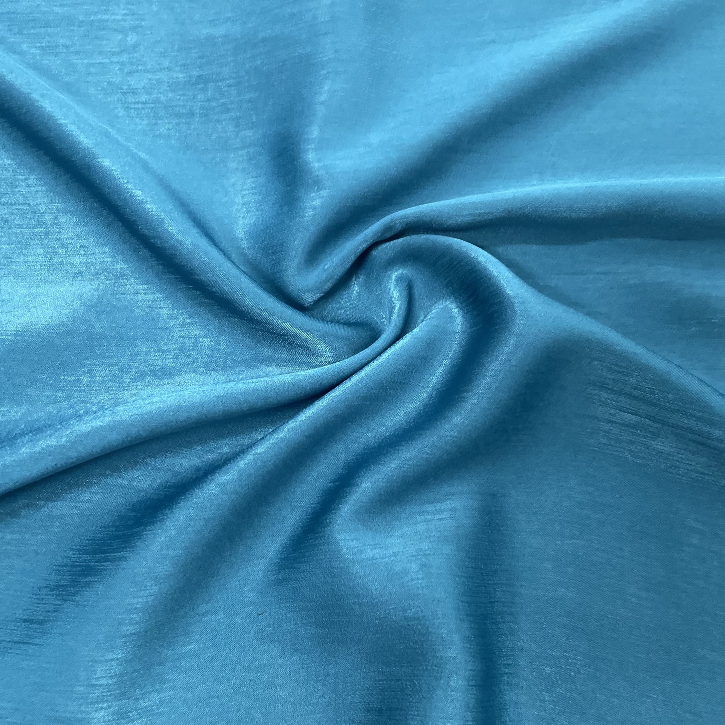 Ocean Blue Solid Chanderi Velvet Fabric 18427