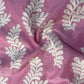 Pink Thread Embroidery Malai Chanderi Silk Fabric 18575