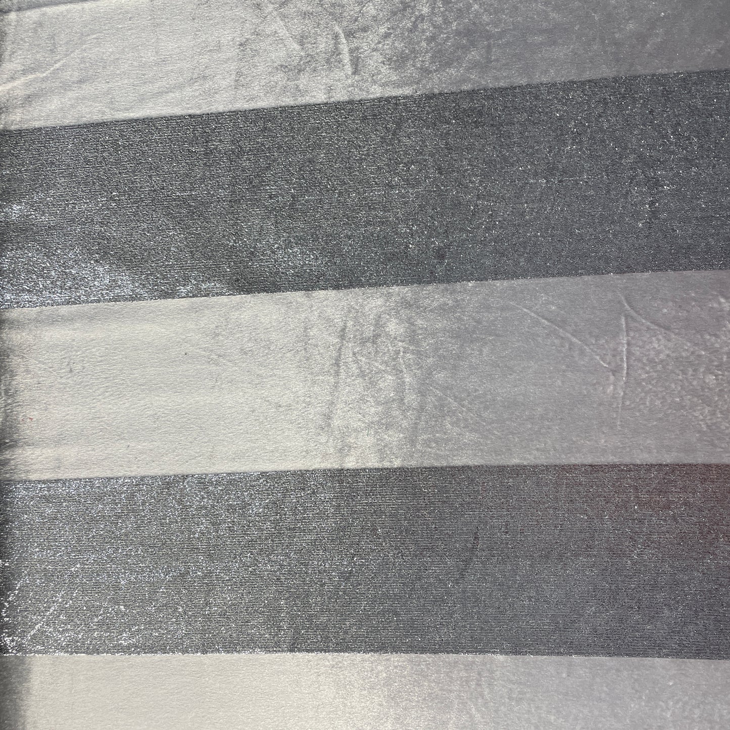 Grey Metalic Stripes Velvet Fabric 18796