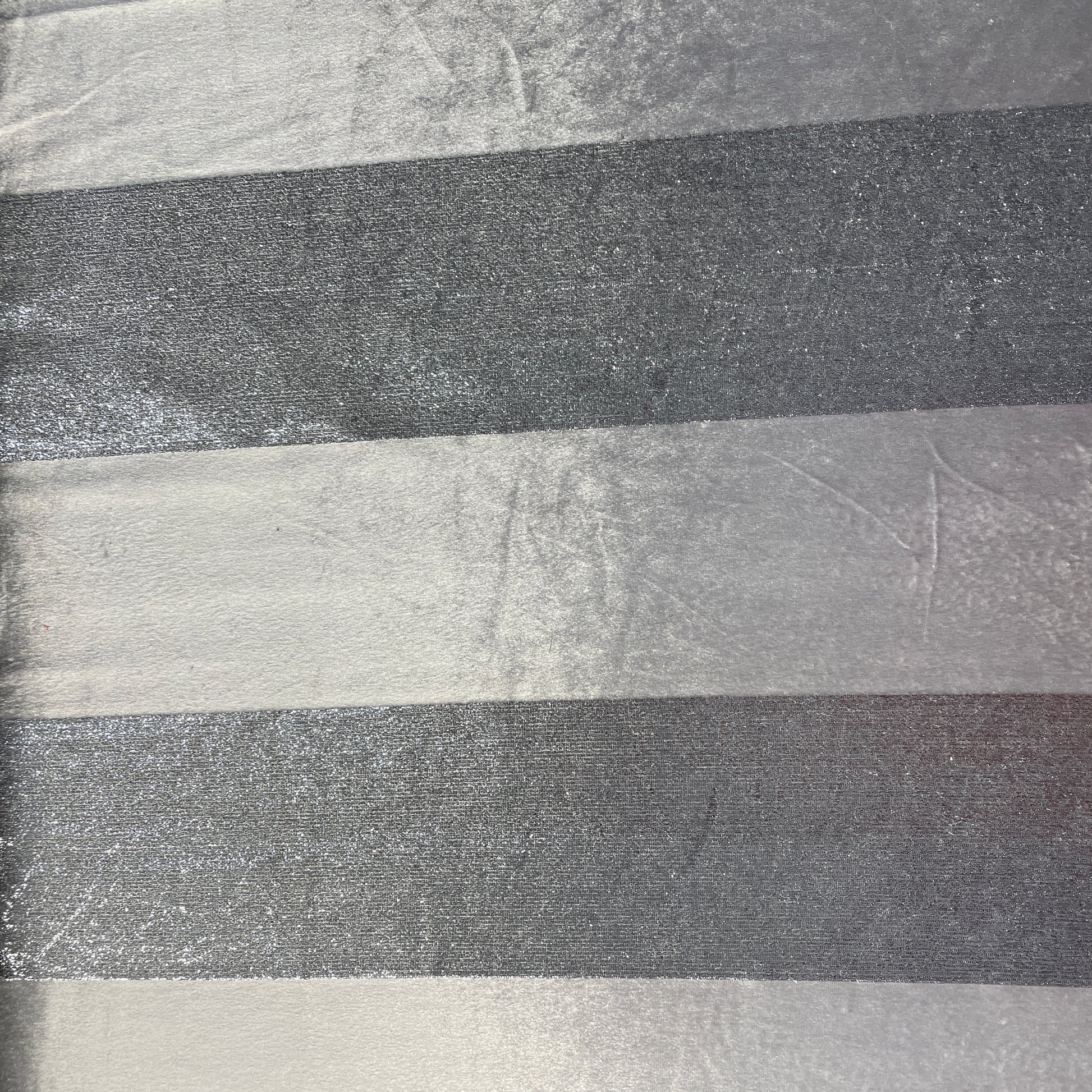 Grey Metalic Stripes Velvet Fabric 18796