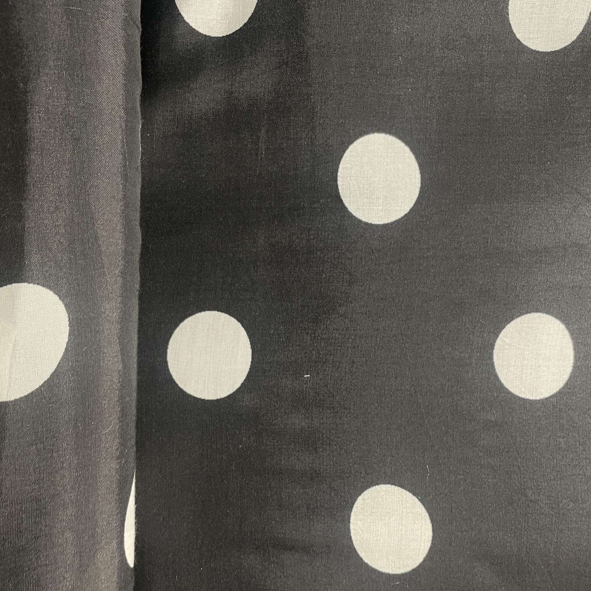 Black Polka Dot Muslin Fabric 19332