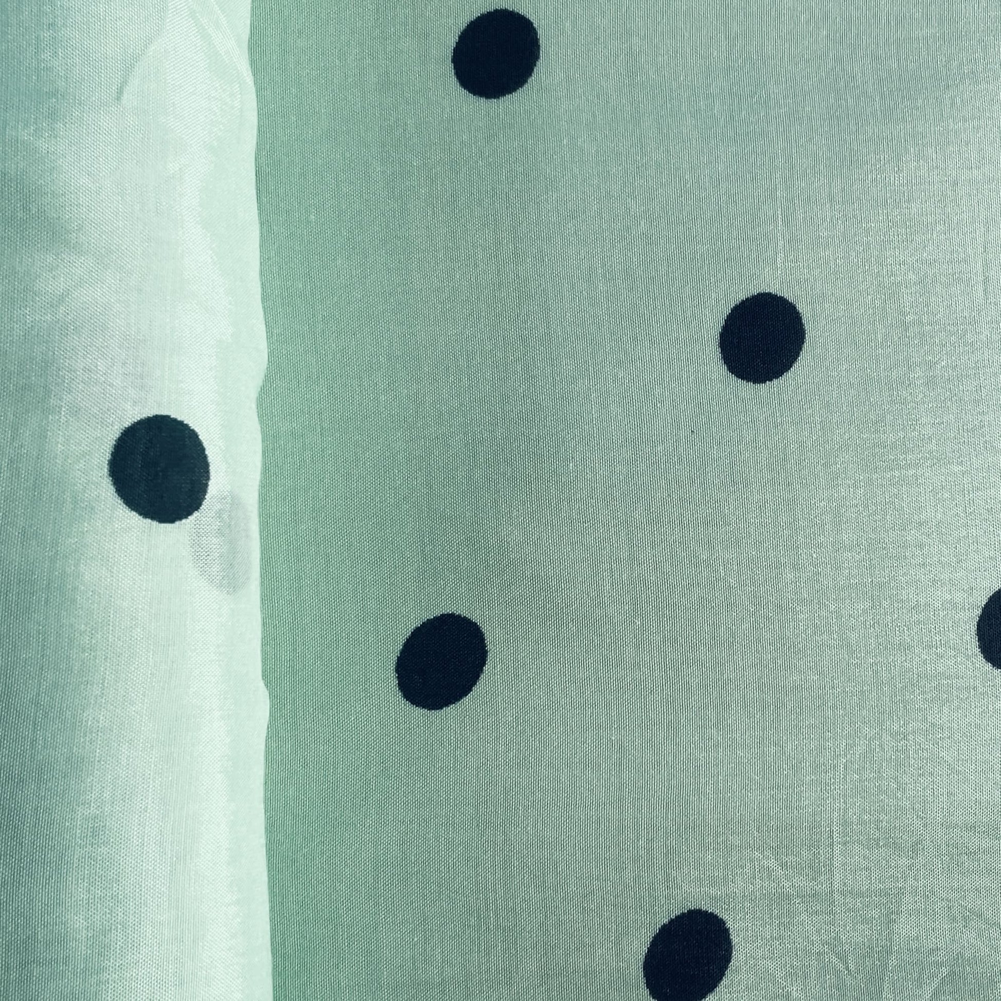 Mint Green Polka Dot Muslin Fabric 19336