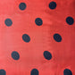 Red & Black Polka Dot Muslin Fabric 19340