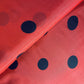 Red & Black Polka Dot Muslin Fabric 19340