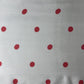 Off White & Red Polka Dot Muslin Fabric 19341