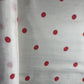 Off White & Red Polka Dot Muslin Fabric 19341