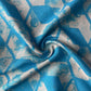 Sky Blue Mukaish Work Mulmul Fabric 19571