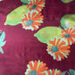 Red Floral Print Upada Silk Fabric 19603