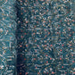 Peacock Green Thread Sequins Embroidery Russian Silk Fabric 19684