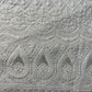 White Chikankari Thread Embroidery Dyeable Georgette Fabric 19693