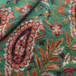 Green Paisley Embroidery Chiffon Fabric 19759