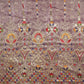 Lilac Thread Embroidery Viscose Zari Tissue Fabric 19897