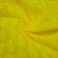 Yellow Paisley Thread Embroidery Organza Fabric - TradeUNO
