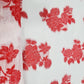 Red Floral Organza Jacquard Fabric - TradeUNO