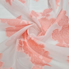 Magenta Pink Floral Organza Jacquard Fabric – TradeUNO Fabrics