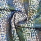 Blue Batik Print Sequence Embroidery Cotton Fabric - TradeUNO