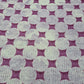 Purple Geometrical Print Sequence Embroidery Linen Fabric - TradeUNO
