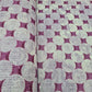 Purple Geometrical Print Sequence Embroidery Linen Fabric - TradeUNO