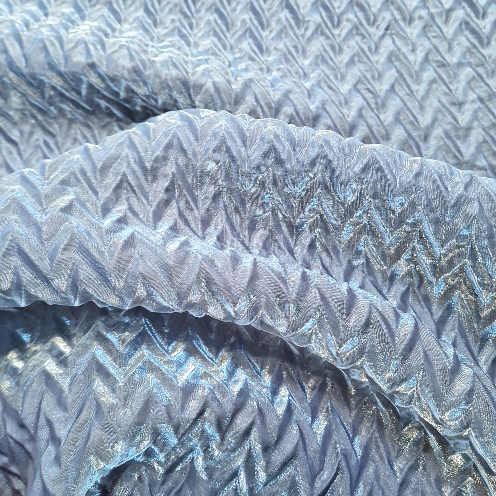 Premium Steel Blue Organza Fabric