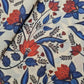 Exclusive Creame Blue Floral Print Cambric Cotton Fabric