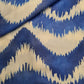 Exclusive Satin Georgette Blue White Chevron Print Fabric