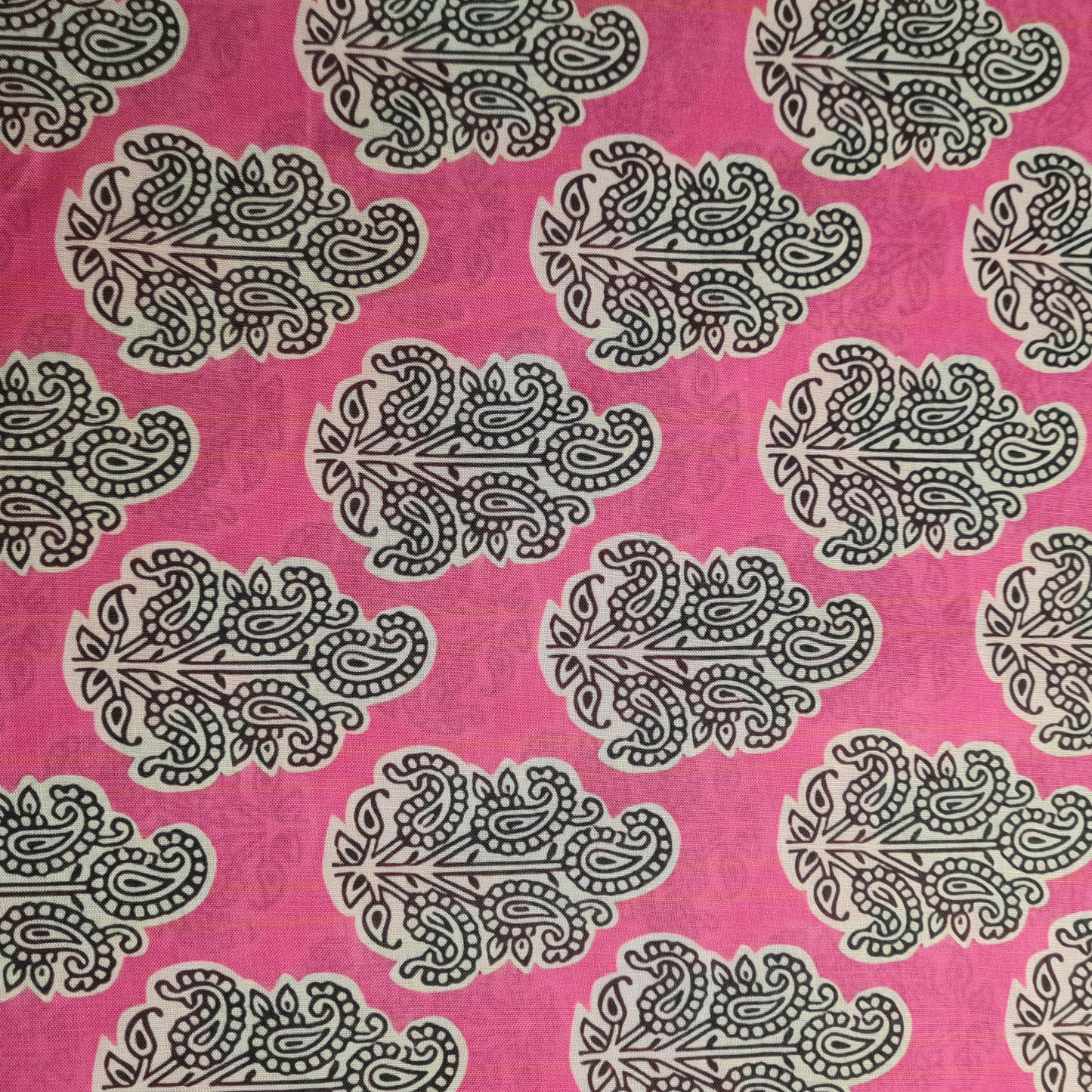 Exclusive Pink Traditional Print Cambric Cotton Fabric