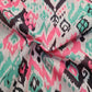 Exclusive Pink Multicolor Chevron Print Cambric Cotton Fabric